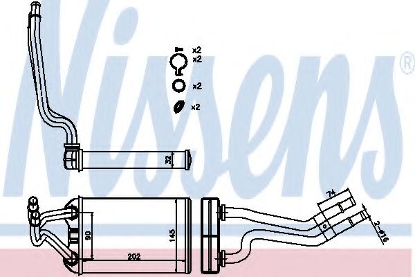 Радиатор отопителя NISSENS 70980