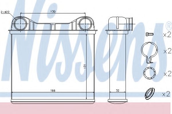 Радиатор отопителя NISSENS 72049