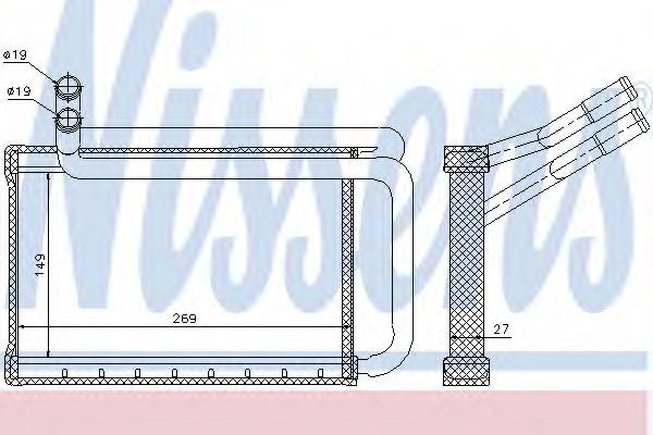 Радиатор отопителя NISSENS 77636