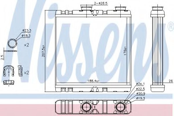 Радиатор отопителя NISSENS 73342