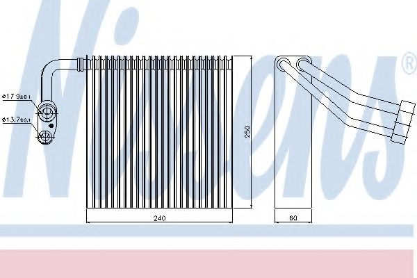 Випарник кондиціонера NISSENS 92195