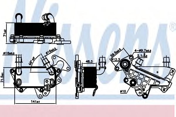 Масляный радиатор, автоматическая коробка передач NISSENS 90732
