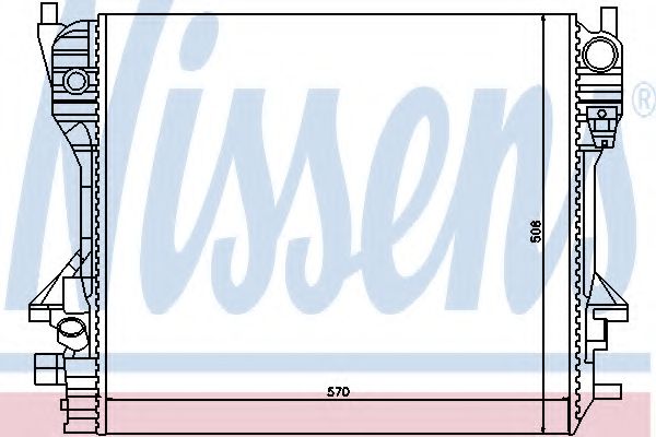 Радиатор, охлаждение двигателя NISSENS 66706