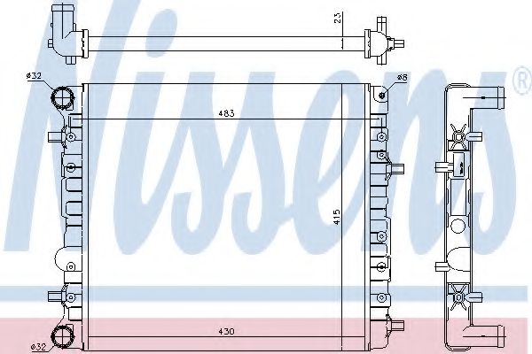 Радіатор, охолодження двигуна NISSENS 65325