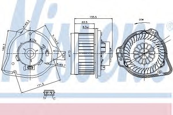 Вентилятор салону NISSENS 87020