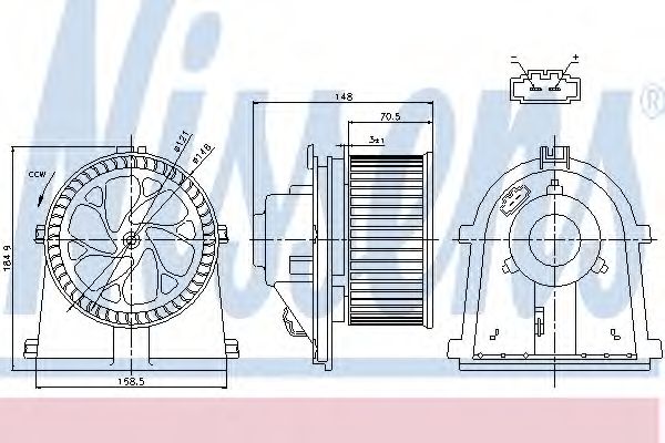 Вентилятор салона NISSENS 87022