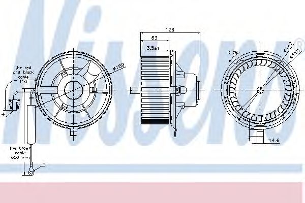 Вентилятор салона NISSENS 87031