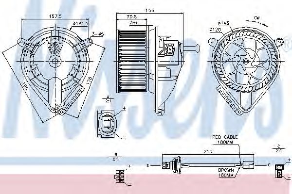 Вентилятор салона NISSENS 87039