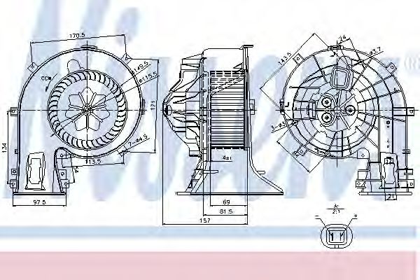 Вентилятор салона NISSENS 87049