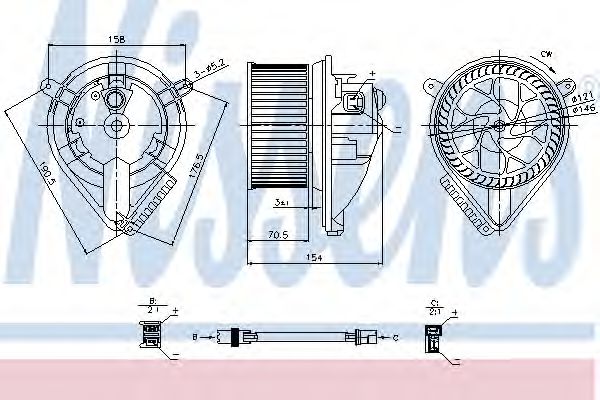 Вентилятор салона NISSENS 87052