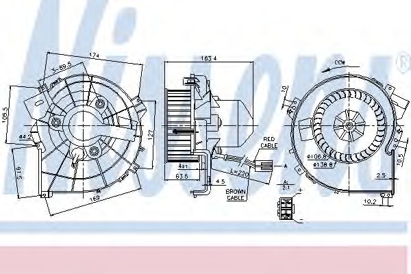Вентилятор салона NISSENS 87080