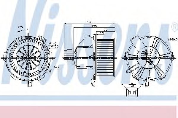 Вентилятор салону NISSENS 87085