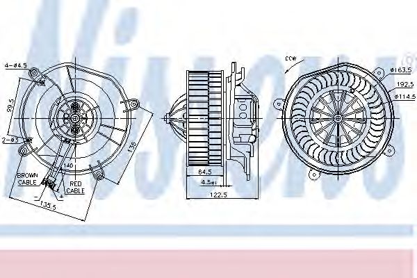Вентилятор салона NISSENS 87103