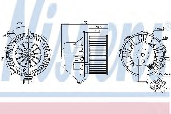 Вентилятор салона NISSENS 87105