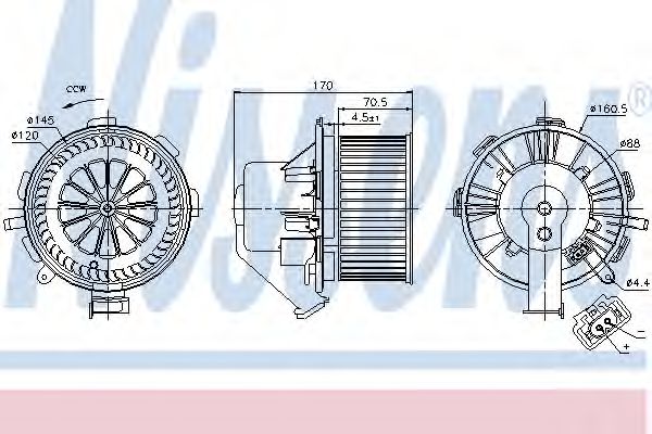 Вентилятор салона NISSENS 87106
