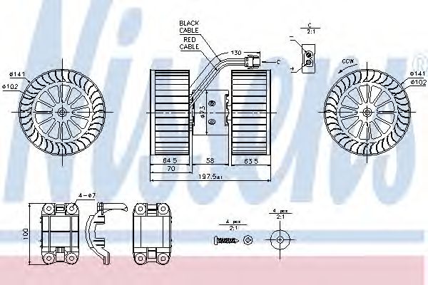 Вентилятор салона NISSENS 87115