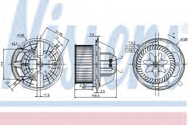 Вентилятор салона NISSENS 87118