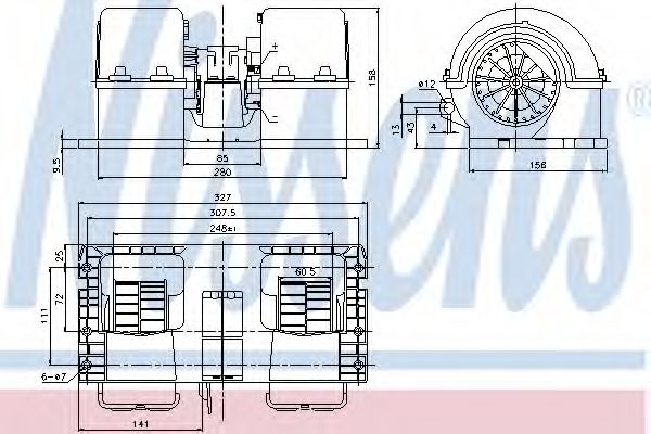 Вентилятор салона NISSENS 87132