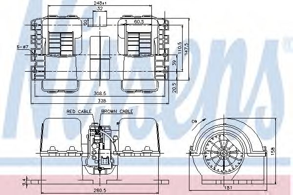 Вентилятор салона NISSENS 87133