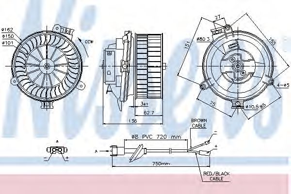 Вентилятор салона NISSENS 87153