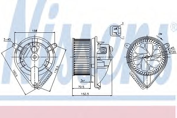 Вентилятор салона NISSENS 87156