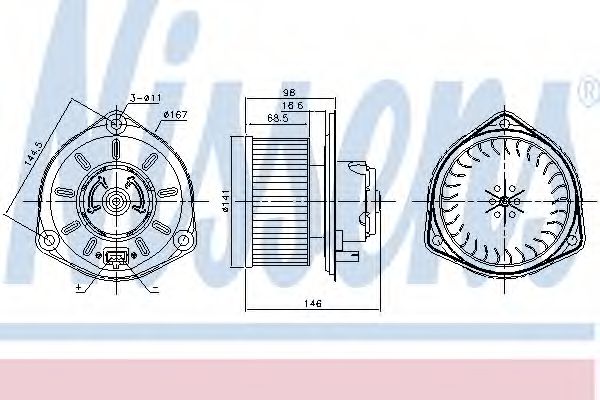 Вентилятор салону NISSENS 87168