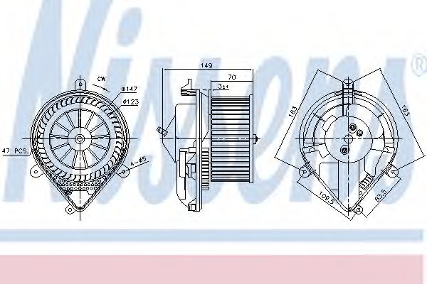 Вентилятор салону NISSENS 87175