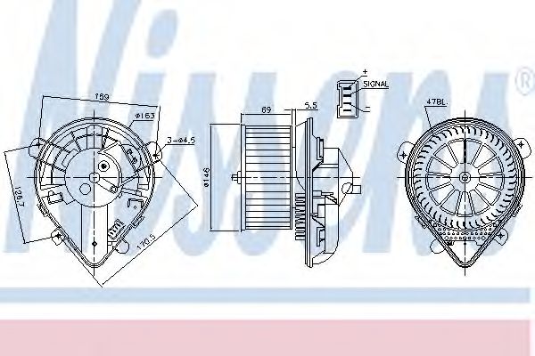 Вентилятор салона NISSENS 87179