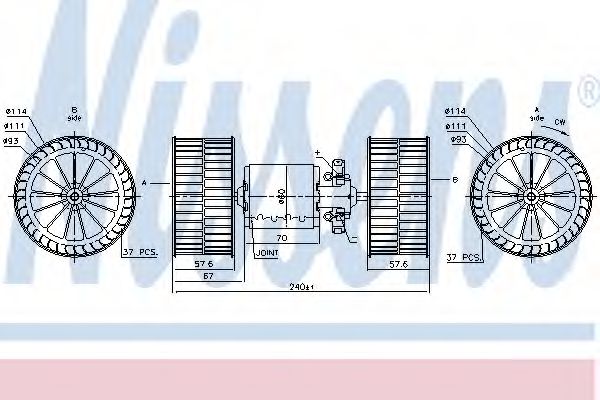 Вентилятор салону NISSENS 87192