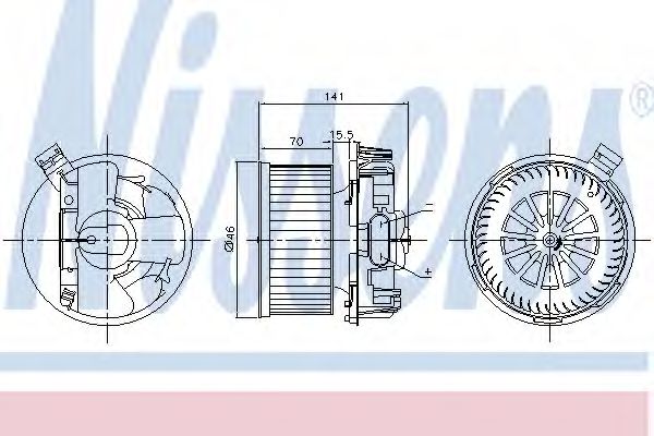 Вентилятор салона NISSENS 87209