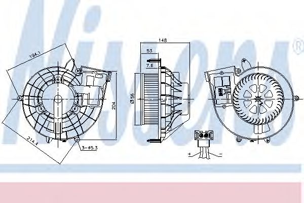 Вентилятор салона NISSENS 87210