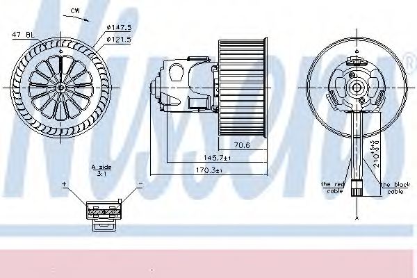 Вентилятор салона NISSENS 87240