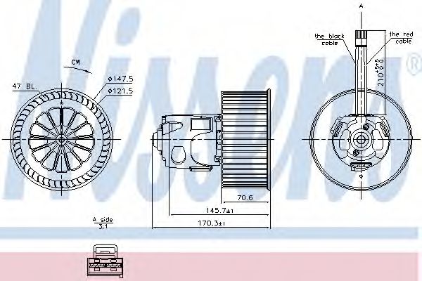 Вентилятор салона NISSENS 87242