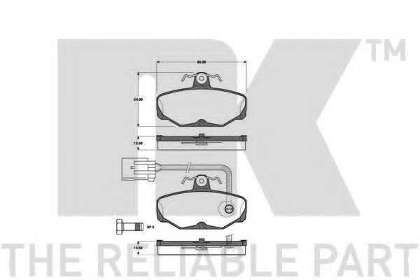 Тормозные колодки NK 222532