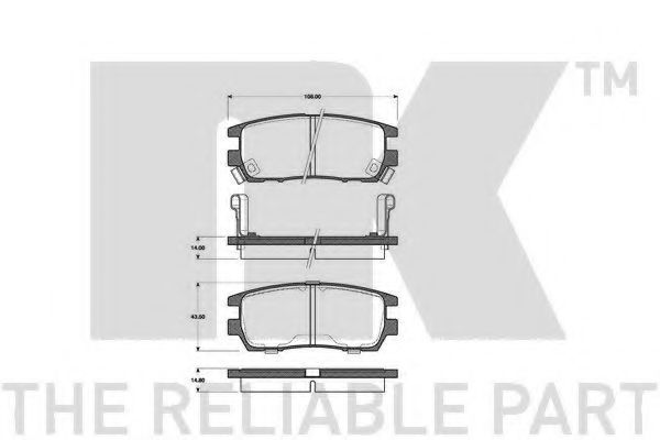 Тормозные колодки NK 223019