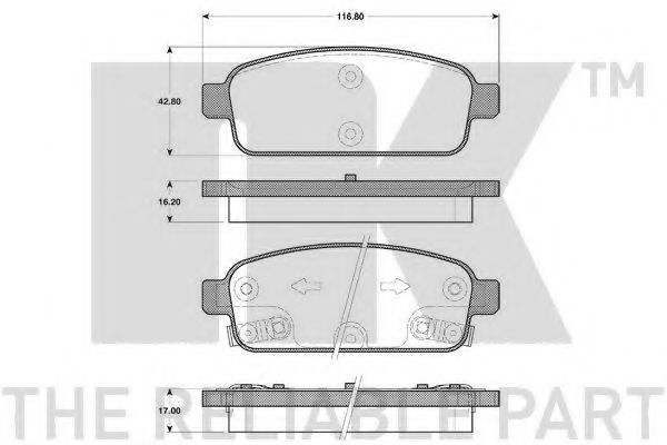 Тормозные колодки NK 223647
