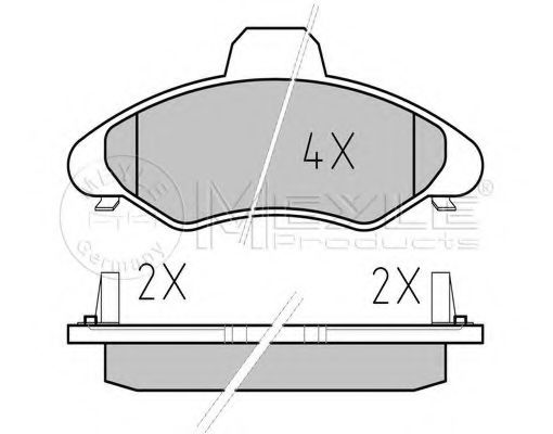 Тормозные колодки MEYLE 025 233 0018/PD PLATINUM PAD