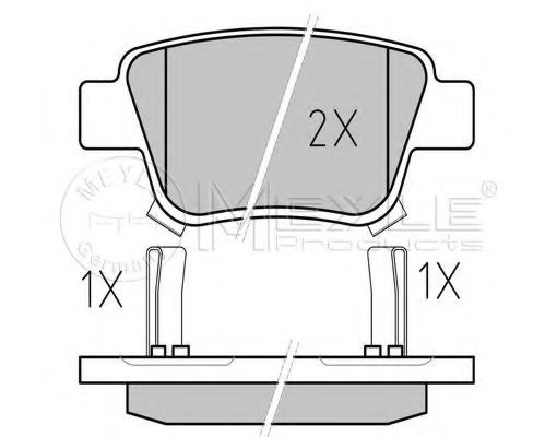 Тормозные колодки MEYLE 025 236 2016/PD PLATINUM PAD