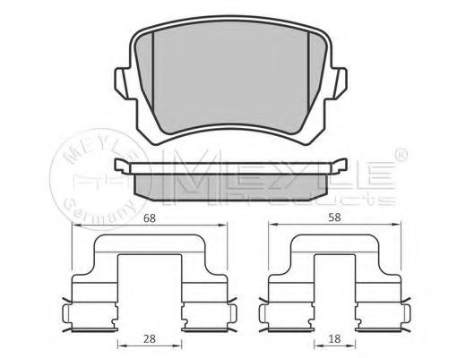 Тормозные колодки MEYLE 025 244 8317/PD PLATINUM PAD
