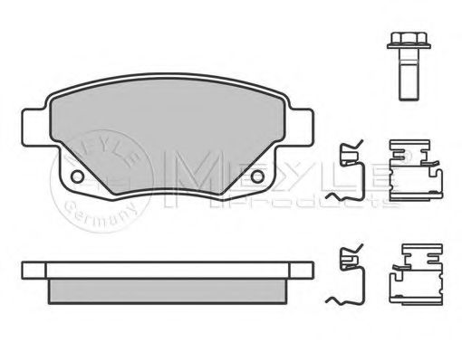 Тормозные колодки MEYLE 025 244 8617/PD PLATINUM PAD