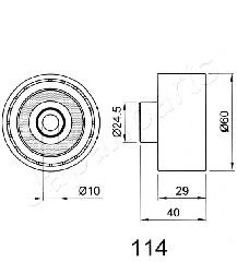 Натяжитель ремня ГРМ JAPANPARTS BE-114 - Фото 1