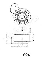 Натяжитель ремня ГРМ JAPANPARTS BE-224 - Фото 1