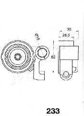 Натяжитель ремня ГРМ JAPANPARTS BE-233 - Фото 1