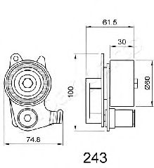 Натяжитель ремня ГРМ JAPANPARTS BE-243 - Фото 1