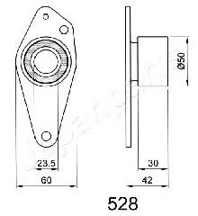 Натяжитель ремня ГРМ JAPANPARTS BE-528 - Фото 1