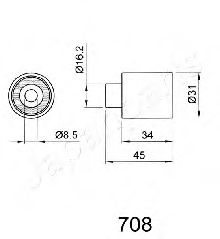 Натяжитель ремня ГРМ JAPANPARTS BE-708 - Фото 1