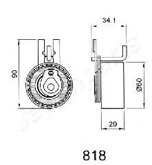 Натяжитель ремня ГРМ JAPANPARTS BE-818 - Фото 1