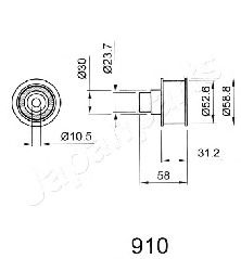 Натяжитель ремня ГРМ JAPANPARTS BE-910 - Фото 1