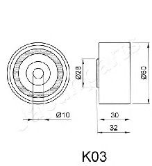 Натяжитель ремня ГРМ JAPANPARTS BE-K03 - Фото 1