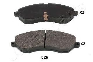 Тормозные колодки JAPANPARTS PA-026AF